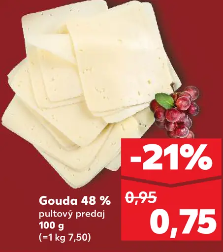 Gouda 48% plátky