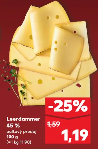Leerdammer 45 % plátky