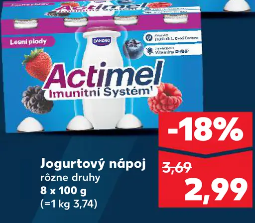 Danone Actimel Imunitní Systém lesné plody