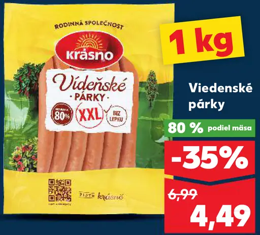 Krasno Viedenské párky XXL