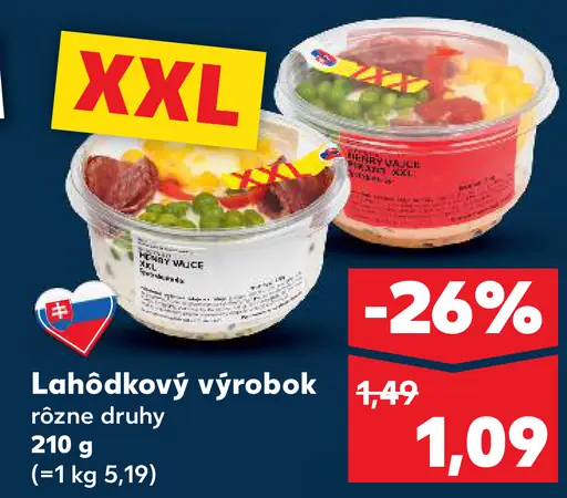 Lahôdkový výrobok rôzne druhy