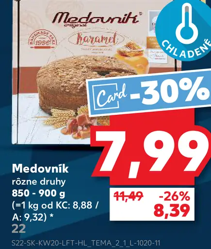 Medovník rôzne druhy