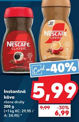 Nescafé Classic instantná káva 2 druhy