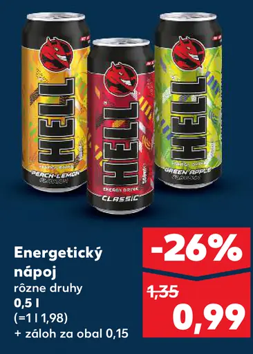 Hell energetický nápoj rôzne druhy plechovka