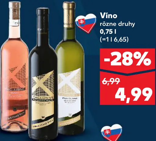Vino rôzne druhy