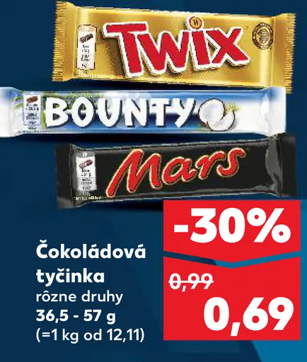 Twix čokoládová tyčinka rôzne druhy