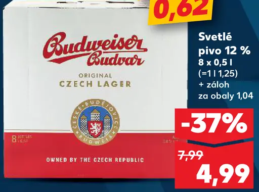 Budweiser Budvar Original svetlé pivo 12 % plechovka