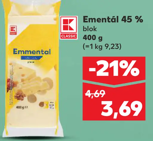 K-Classic Ementál blok 45 %