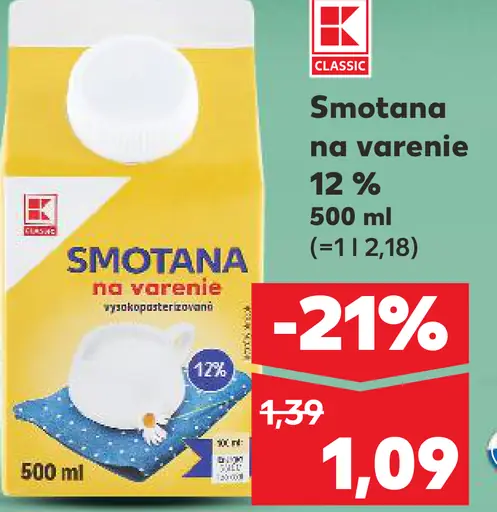 K-Classic smotana na varenie 12%