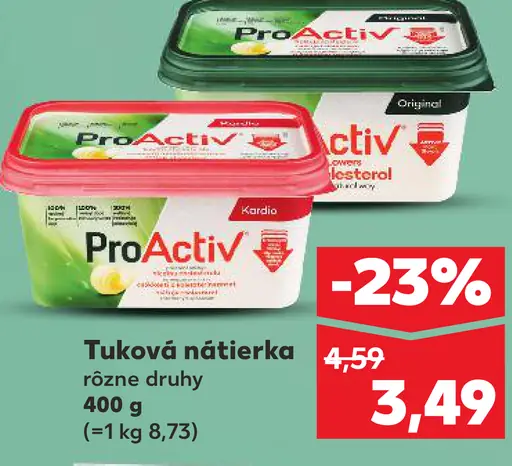 Flora ProActiv tuková nátierka rôzne druhy