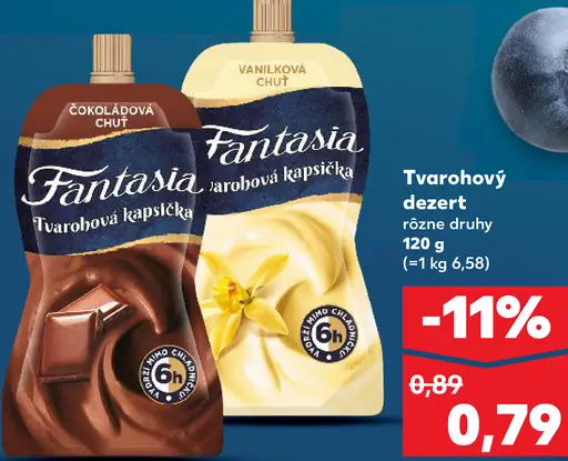Fantasia tvarohová kapsička čokoládová chuť