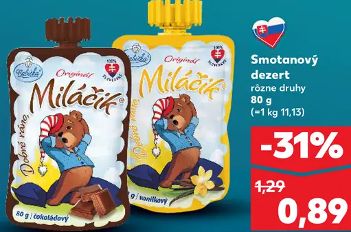 Rajo Miláčik smotanový dezert čokoládový