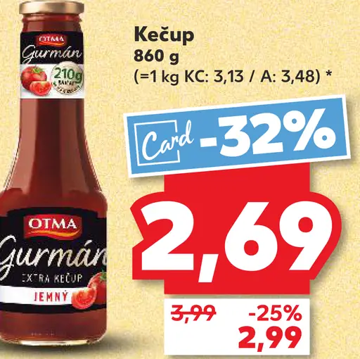 Otma Gurmán Kečup jemný bio