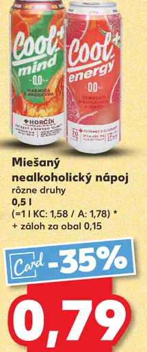 Cool miešaný nealkoholický nápoj rôzne druhy