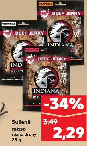 Indiana Beef Jerky sušené mäso