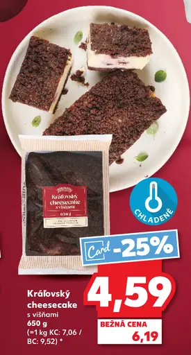 Královský cheesecake s višňami
