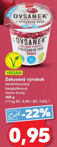 Ovsánek zakysaný výrobok z klíčeného ovsa bezlaktózový