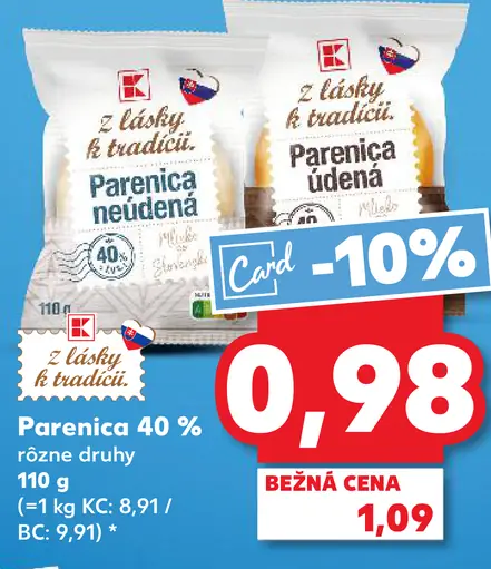 Parenica neúdená 40 % rôzne druhy