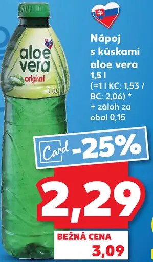 OKF nápoj s kúskami aloe vera