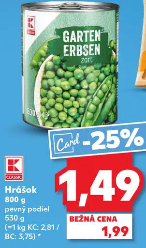 K-Classic Hrášok pevný podiel