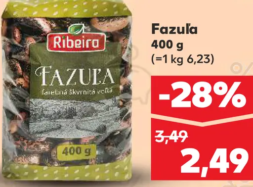 Ribeira fazuľa sterilizovaná