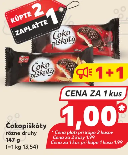Čoko piškóty rôzne druhy