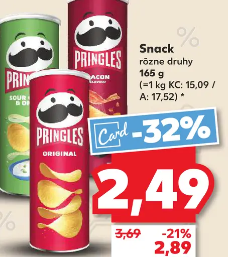 Pringles Snack rôzne druhy