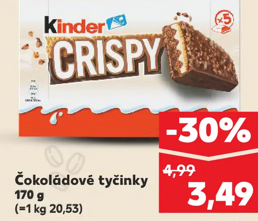 Kinder Crispy čokoládová tyčinka