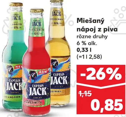 Captain Jack Miešaný nápoj z piva
