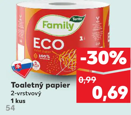 Family Eco toaletný papier 2-vrstvový