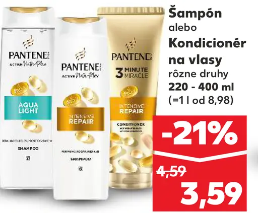 Pantene šampón alebo kondicionér na vlasy rôzne druhy