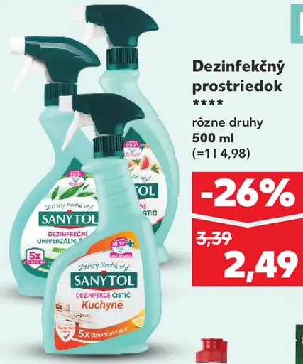 Sanytol dezinfekčný prostriedok na kuchyne a povrchy