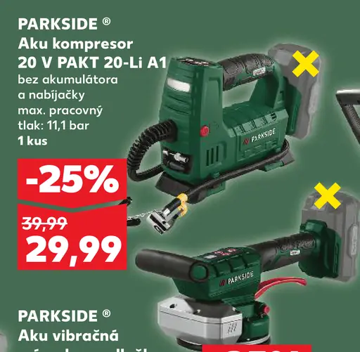 Parkside aku kompresor 20 V PAKT 20-Li A1