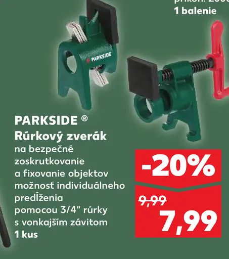 Parkside rúrkový zverák na bezpečné zaškrutkovanie a fixovanie objektov