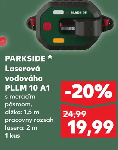Parkside laserová vodováha PLLM 10 A1 so zeleným laserom