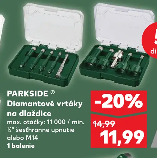Parkside Diamantové vrtáky