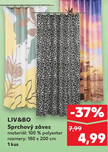 LIV&BÖ sprchový záves polyesterový