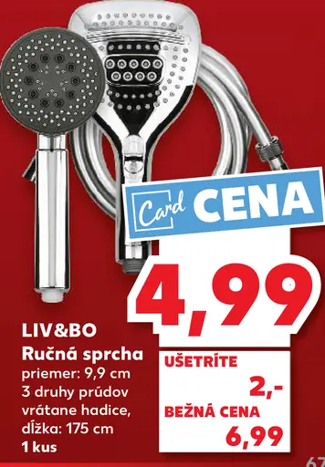 LIV&BÔ ručná sprcha s hadicou