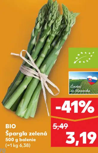 BIO špargľa zelená čerstvá