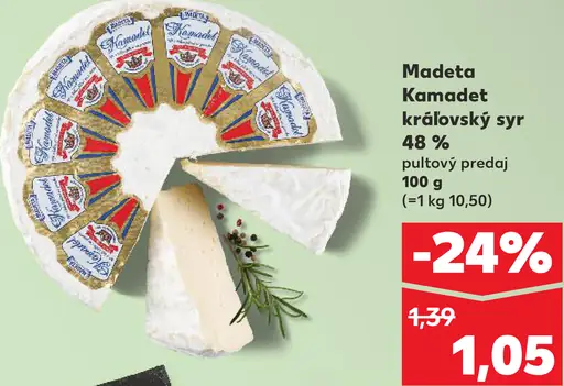 Madeta Kamadet kráľovský syr 48%