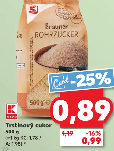 K Classic Trstinový cukor