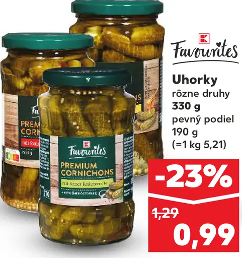 K-Classic Uhorky rôzne druhy