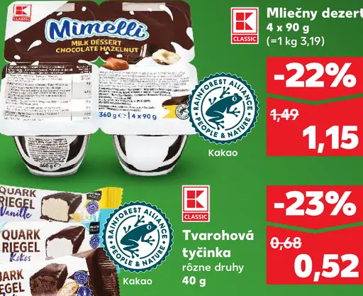 K-Classic Mliečny dezert
