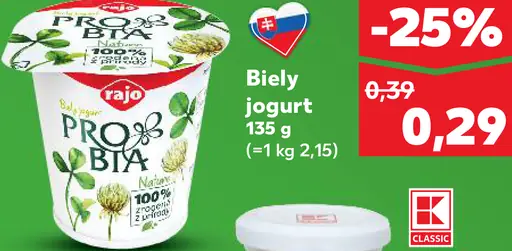K-Classic Biely jogurt