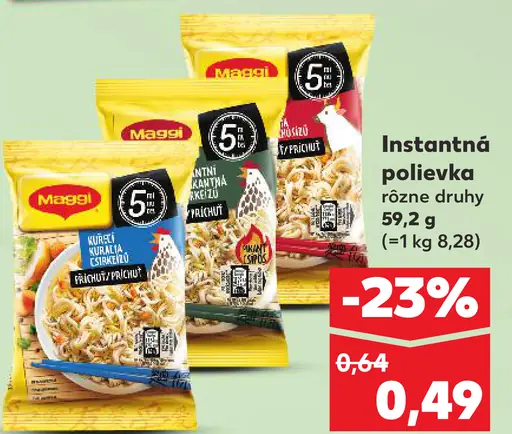 Maggi instantná polievka rôzne druhy