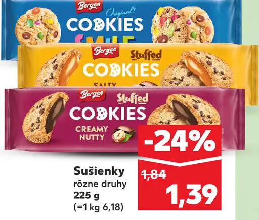 Byggis Cookies sušienky rôzne druhy