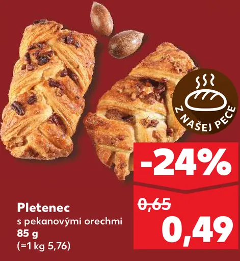 Pletenec s pekanovými orechmi