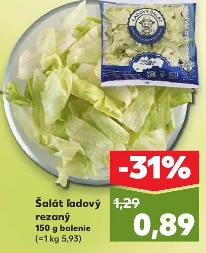 Šalát ľadový rezaný