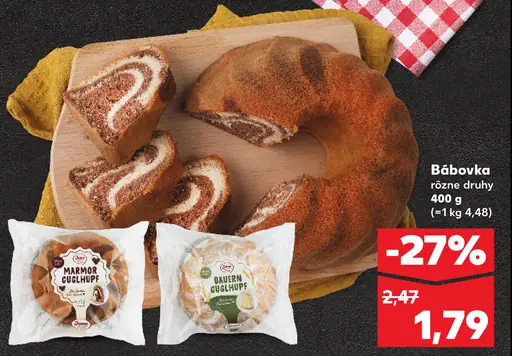 Bábovka rôzne druhy