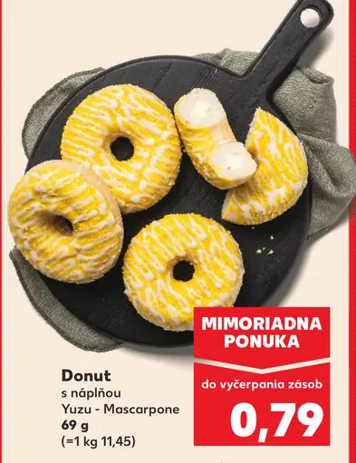 Donut s náplňou Yuzu-Mascarpone